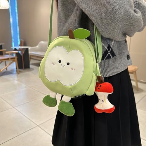 Cute Apples Shaped Crossbody Bag Cartoon Fruit Shoulder Bag Tote Bag Adorable Crossbody Handbag Purse for Girls4