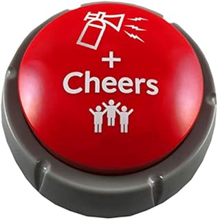 Air Horn Can Sound Effect with Applause and Cheers Noise Button Buzzer for Office Soccer Party Gag Gift DJ HYPE (Batteries Included)