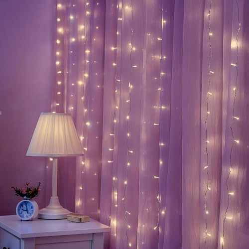 Image of Special You Canopy Tent for Decoration, Canopy for Bedroom, Unstitiched Lavender Chiffon Like Cloth for Decoration 5 mtr Long with Light, Aesthetic Room Decor, Backdrop for Decor