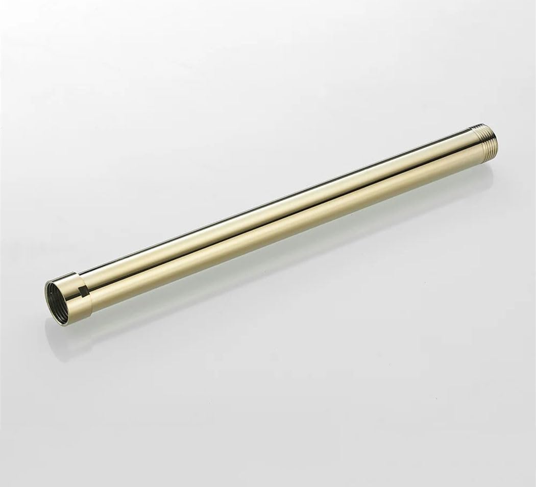 Generic Shower Mounting Brackets 12"" 30 CM Solid Brass Gold Round Bathroom Shower Faucet Pipe Extension Tube Bar Shower Holder Arm