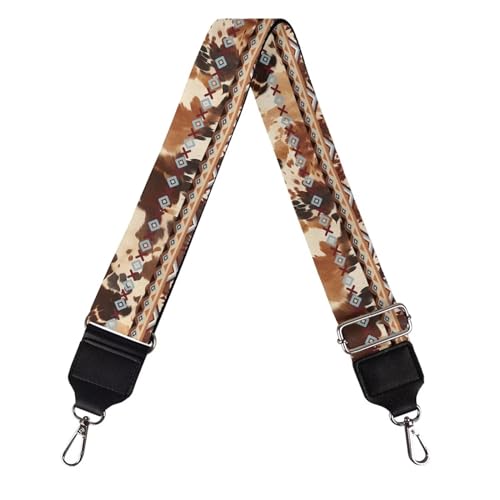 Image of Wide Bag Straps Replacement Crossbody Boho Navajo Guitar Straps for Handbags /Purses /Messenger /Duffel Bags Backpack Straps Replacement Adjustable Length from 30 inch to 50.3 inch Aztec