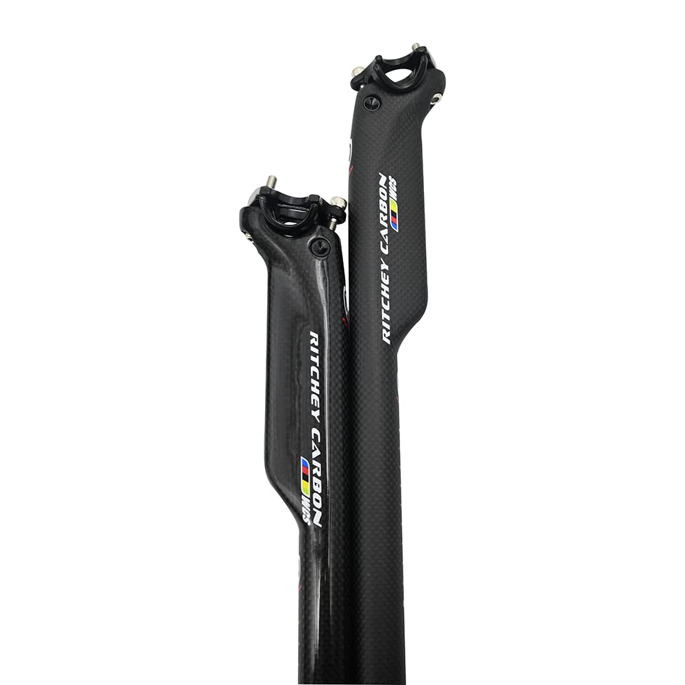 Tige De Selle Carbone Complet MTB Bike SIÈCT SIÈGE Tube Tube DE Tube Vélo SEATPOST VTT Vélo de Montagne SEIVEMENT 27.2 30.8 31.6-350 / 400mm Tige De Selle VTT(Glossy 27.2x350mm)