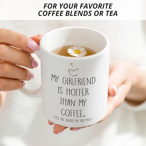 Taza cerámica blanca moderna 11 onzas miniatura 4