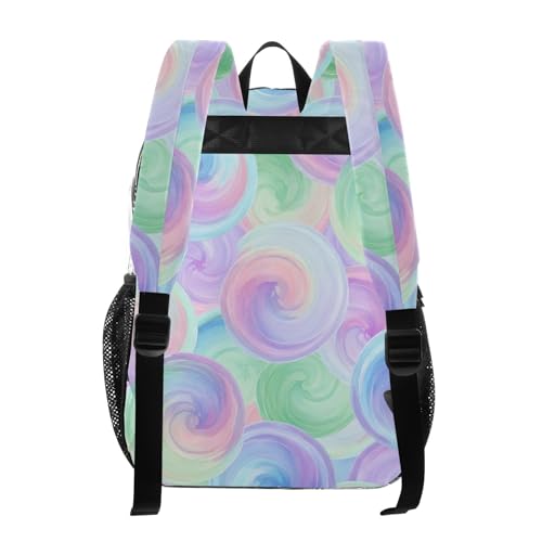 Travel Clear Bags for Women Pastel Watercolor Textures Boys Backpacks for Girls See through Approved Bag3
