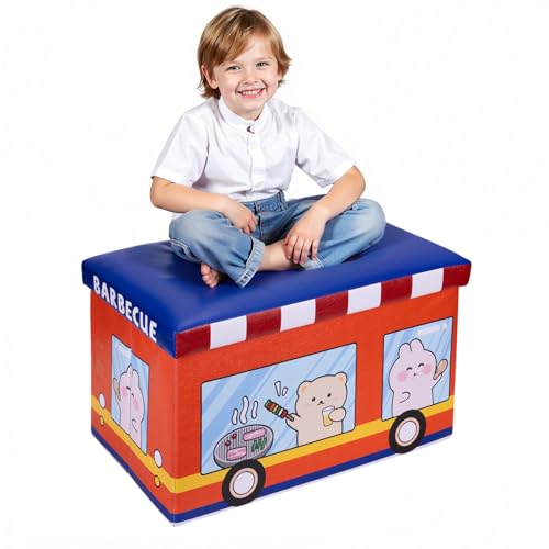 La Mejor Recopilación de Zapatera para alfabeto movil al mejor precio. 47 NOVANGUA Organizador De Juguetes Plegable 49×30×30cm, Banco Zapatero Infantil, Cofre de juguetes con tapas, soporta hasta 100 kg, almacenamiento de animales de peluche para...