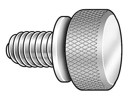 Thumb Screw, Knurl, 10-32x1/2 L, Pk5