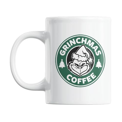 Gesar Tasse de Noël pour le Petit Déjeuner - Idée Cadeau avec Motif 11 oz - (Noir)