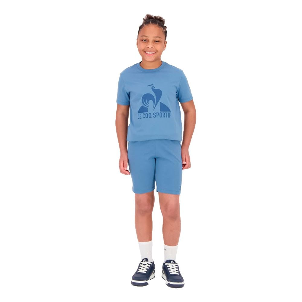 Le Coq Sportif - ESS Spodenki dziecięce Regular N°1 - Miękka bawełna Najwyższej jakości Sport rekreacyjny Unisex - Komfort i trwałość - Rozmiar 12 lat - Kopenhaga Niebieski
