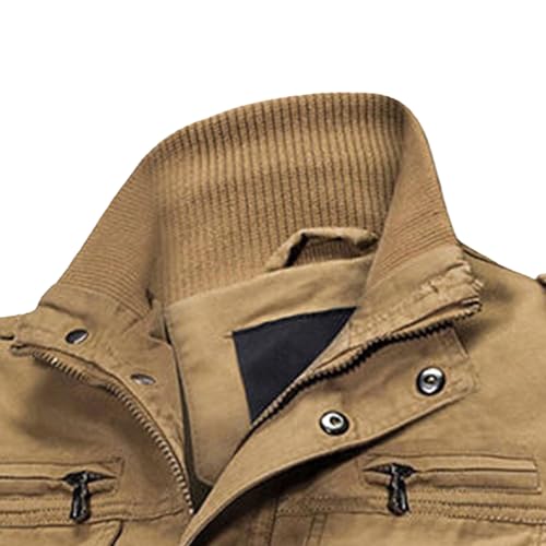 JEShifangjiusu Men's Washed Cotton Military Jacket Lightweight Casual Field Coat Windbreaker Utility Bomber Jackets Outwear4