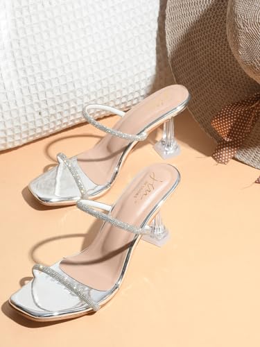 Image of JM LOOKS Women Slim Solid Comfortable Sole Kitten Heel Sandals For Womens & Girls IRF-108-X