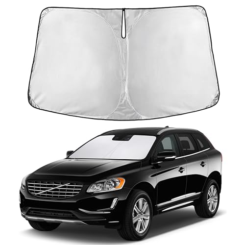 Image of EcoNour Windshield Sunshade Compatible for Volvo XC60 2010-2015 2016 2017, Sun Visor for Front Windshield & Window Sun Shade Cover, UV Heat Blocker & Protector, Car Accessories