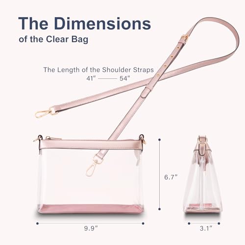 Image of Wuflyover Clear Bag for Stadium Events, Clear Purse for Women