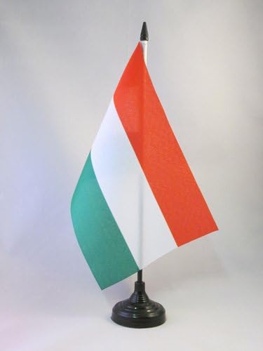 AZ FLAG Hungary Table Flag 5'' x 8'', Hungarian Office Decoration 100% Polyester 21 x 14 cm