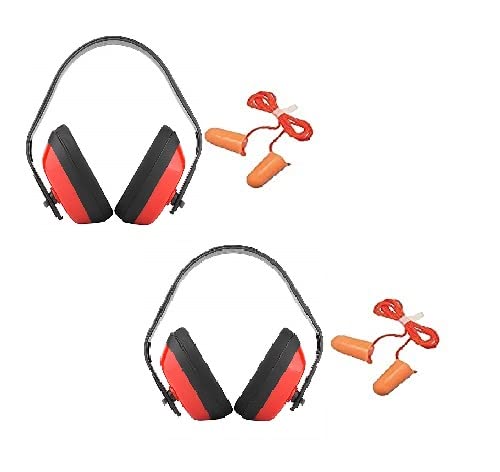 K T I® Ear Muff with Ear Plug Adjustable Height Ear Protecto...
