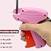 Stitch Gun for Clothes - Includes 6 Fine Needles, 1000 White & 1000 Black Fasteners, Handheld Stitch Gun - Quick Clothing Fixer, Tag Gun for Clothes (Pink Red)