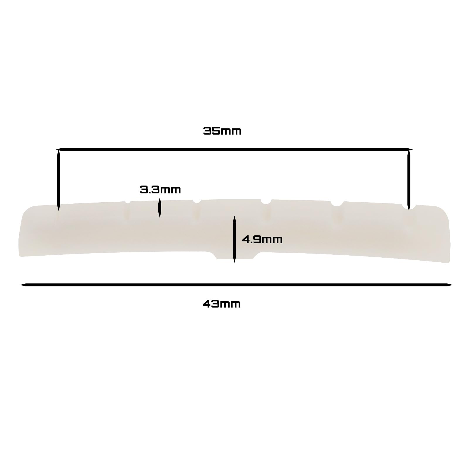 Image secondaire de Sillet en Os pour Guitare Électrique EMSea - Compatible Fender Stratocaster et Telecaster