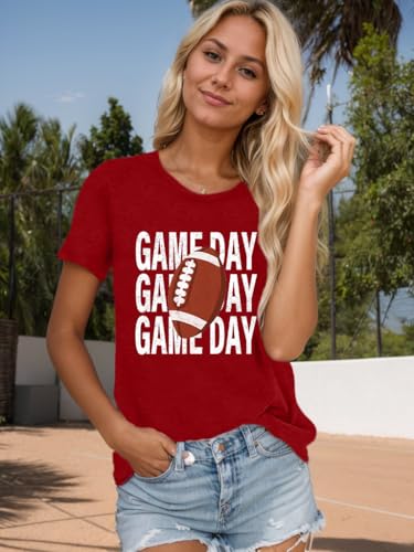 Image of Football Shirts for Women Game Day T Shirts Football Outfits