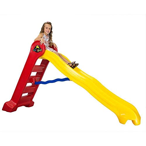 Escorregador Grande Canguri com 4 Degraus Rampa Amarela