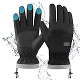 viyawise Winter Waterproof Gloves for Men Women, Warm Windproof Ski Gloves with Thermal Lining, Touchscreen & Anti-Slip Grip for Cold Weather, Driving, Cycling & Outdoor Work (Large)
