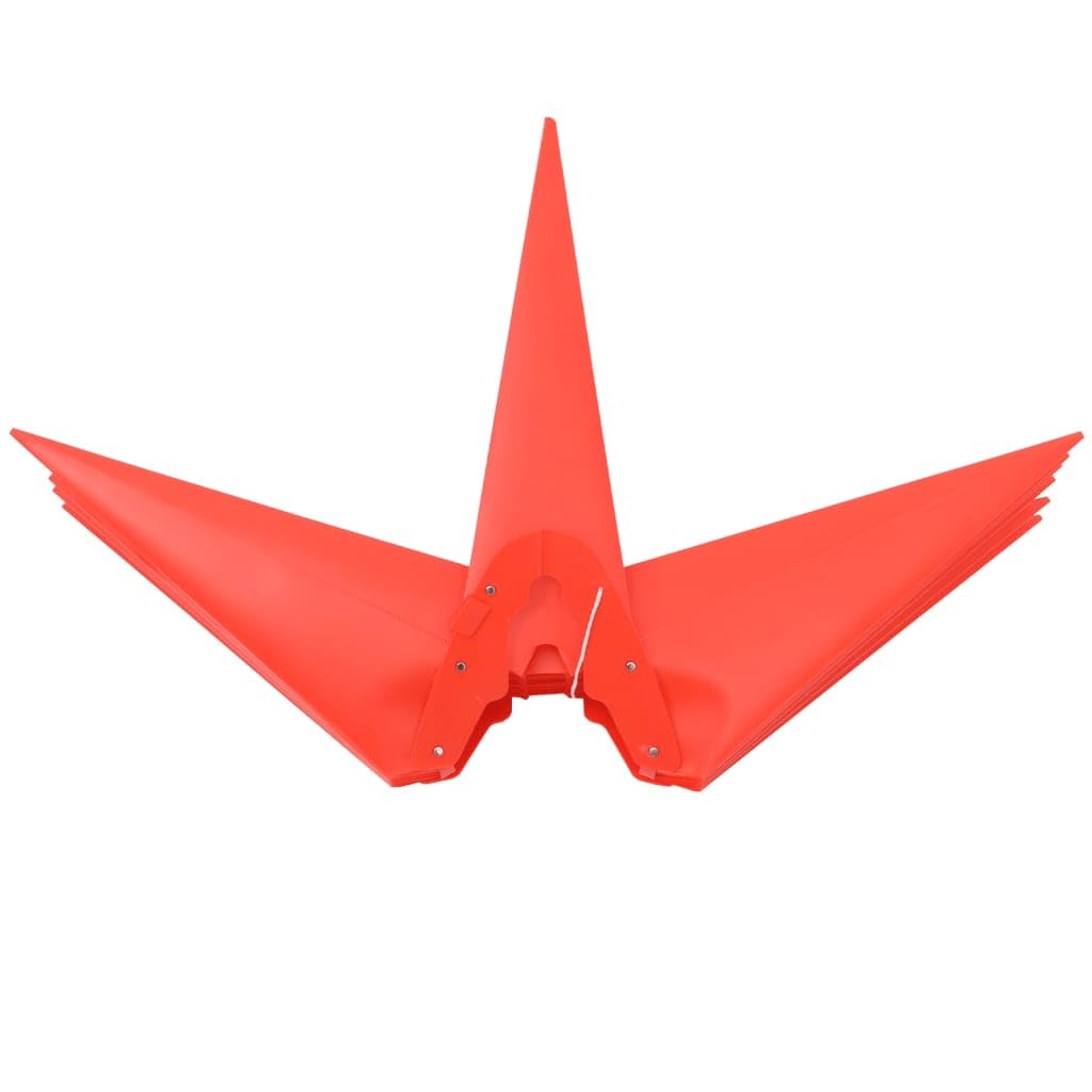 Łańcuch świetlny LED Red Starburst, składany, możliwość ściemniania, do użytku wewnątrz i na zewnątrz, 27 cm x 6 cm, 7 diod LED, ciepła biel, 2700 K, 0,6 W, 5 baterii AA, wodoodporne, gwiazdkowe
