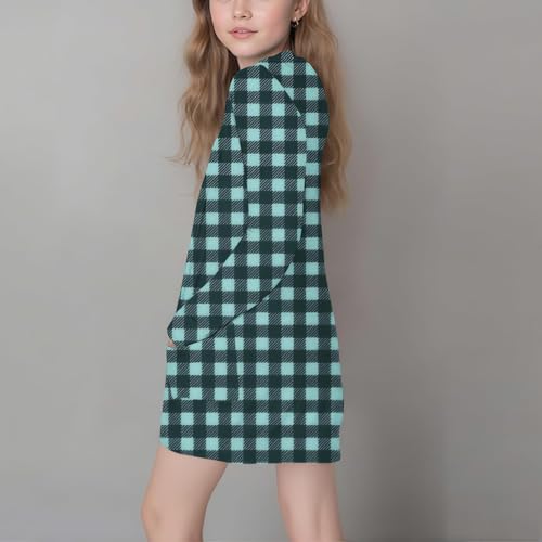 Plaid Cardigans for Girls Kids Open Front Long Sleeve Cardigan Sweater Coats Fall Tops with Pockets 5-14 Years2