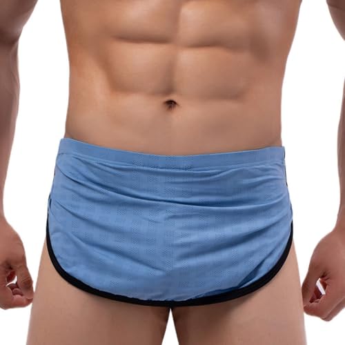 Men's Mesh Breathable Boxer Shorts Comfortable Nylon Pouch Underwear for Men Low-Rise Sleep Bottoms3