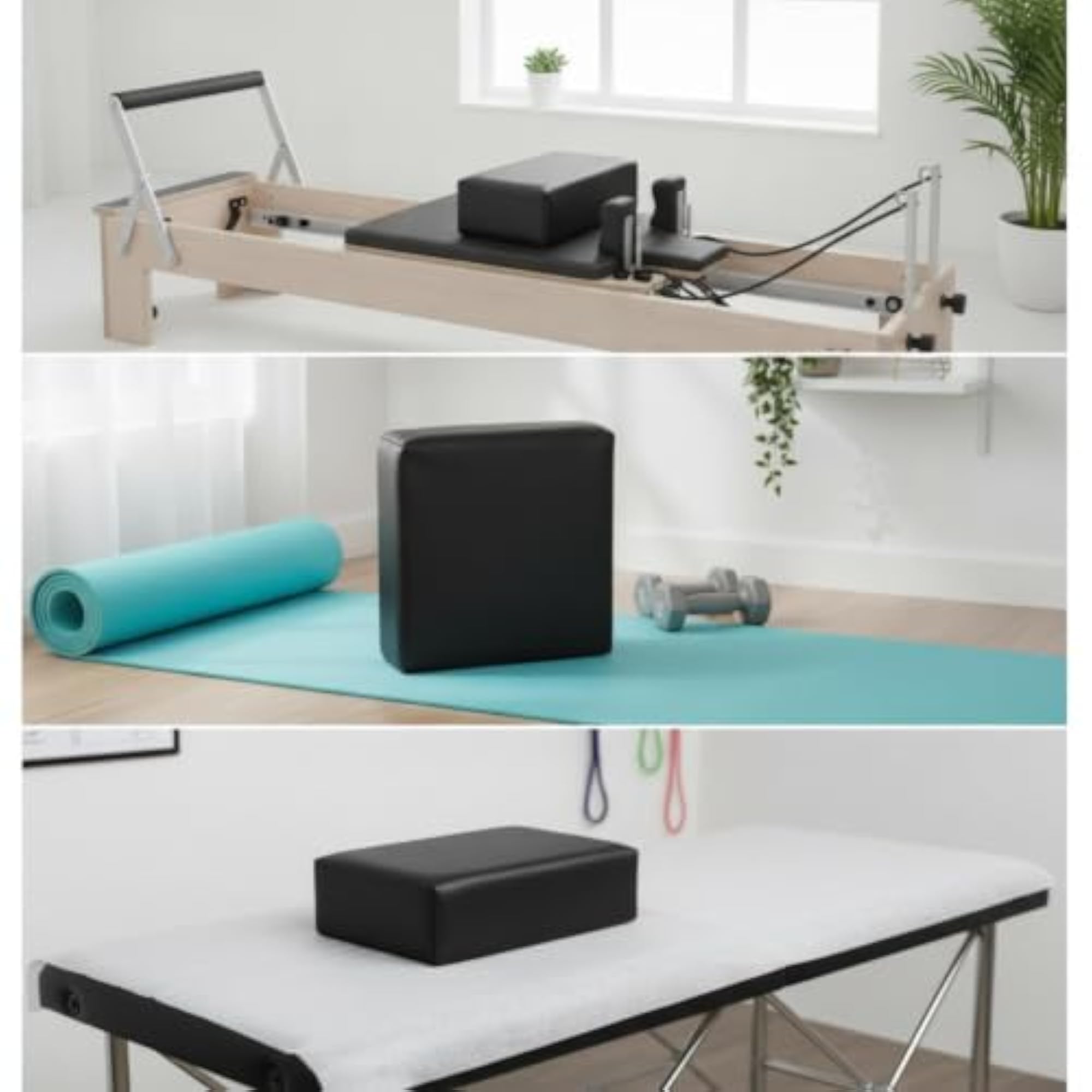 Pilates Reformer Headrest, Padded Wipe-Clean Pillow
