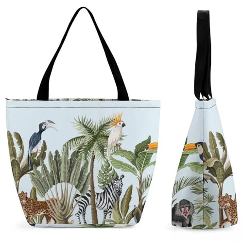 Sac de shopping pour voyage à imprimé léopard chic idéal pour le week-end et le quotidien