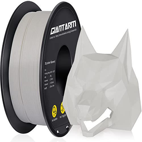 GIANTARM Matte PLA Filamento, Filamento 1,75 mm per stampanti 3D, Opaco PLA Roll 1kg Bobina, Matte Bianco