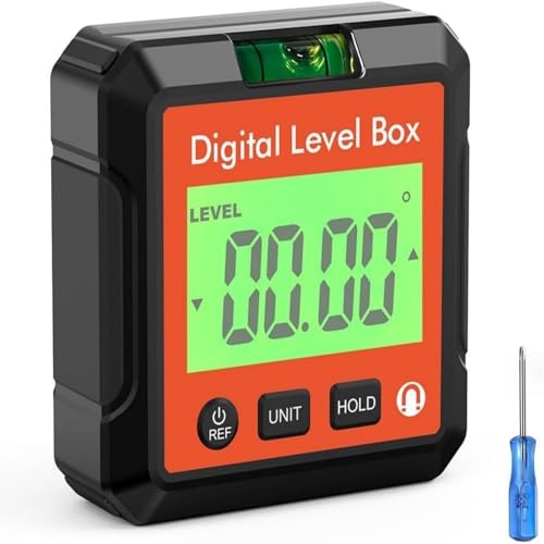 ZiStarlilife Digital Angle Finder, Electronic Protractor Inclinometer, Digital Level Box Angle Finder with LCD, for Automobile Woodworking Building Masonry(E)