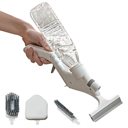 Cepillo de limpieza de esquina para fregadero, juego de cepillos de pulverización de agua de cocina, limpiador de esponja para hendiduras de azulejos con 4 cabezales de cepillo de repuesto para