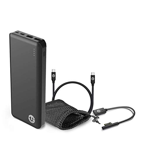 The Tanker PD 45W Surface Portable Charger by J-Go Tech | 26800mAh Portable Charger | USB C Input & Output | Power Delivery Charging for USB C Devices