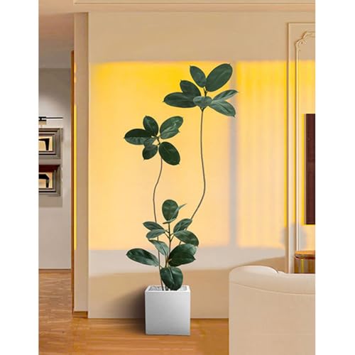 HWQFM フェイクグリーン 観葉植物 フェイク 白い植木鉢付き 200cm 人工観葉植物 大型 水やり不要 枯れない 害虫が発生しない インテリア オフィス おしゃれ 癒し 大さい お洒落 洗面所 玄関 トイレ 書斎 茶室 お祝い 開店 開業祝い 和風