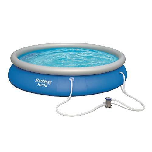 Bestway 57313 Piscine Hors Sol Fast Set™ Diamètre 457 X 84 cm avec Filtre à Cartouche