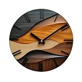 【Applications Multiples Décoration】: L'horloge murale bois convient salon, chambre, cuisine, bureau, étude. Cette pendule décorative polyvalente cadeau parfait pendaison crémaillère. Horloge design adaptable tous espaces