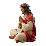Generisch Jesus Figuren - Spirituelle Resin Skulptur Für Die Wohnraumdekoration | Christus Statue Für Haus Und Garten,für die Wohnung, den Schreibtisch, das Badezimmer, den Nachttisch, Kamin und