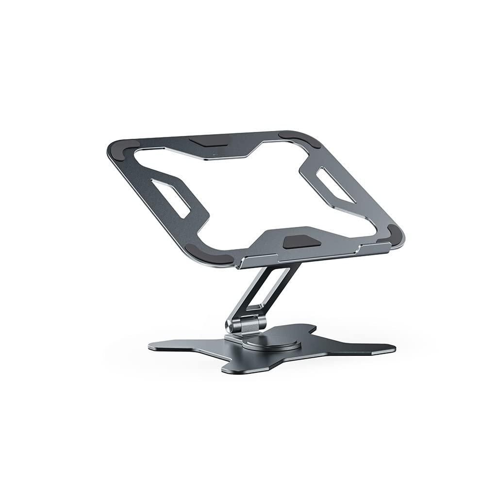 Support ordinateur portable réglable à 360° pliable gris pour bureau