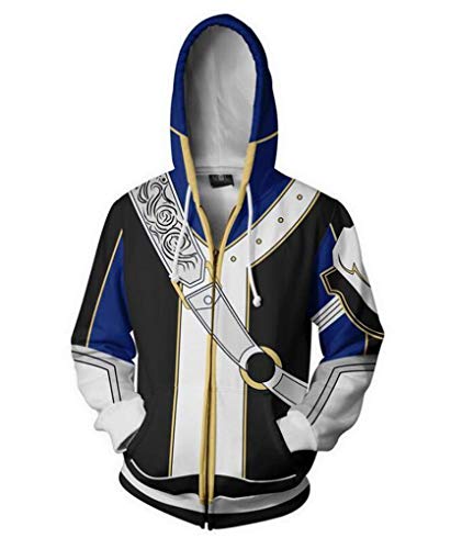 Jonikow Cosplay Fire Emblem Unisex 3D Hoodie Robin Costume Hooded Sweatshirt Jacket (S, 3)