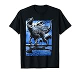 18JWOR00002A Jurassic World Raptor Moon Light Logo Camiseta