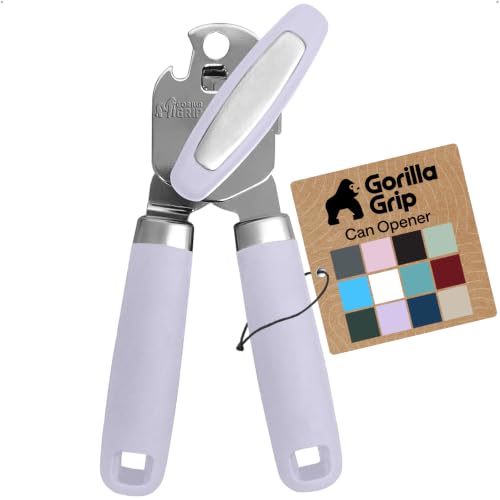 GORILLA GRIP Original Model Stainless Steel Manual Can Opener, Lavender