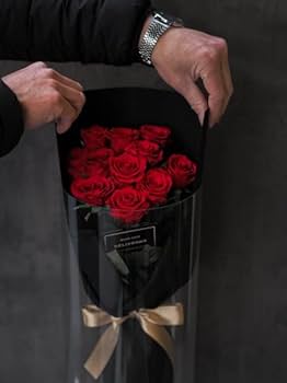 Amazon｜プリプットブーケ®【新Long花束、赤いばらレッドbeloved