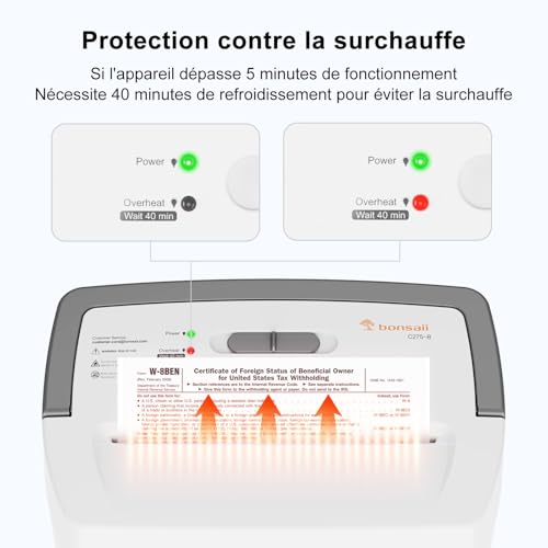 Destructeur de documents Bonsaii C275-B micro-coupe P4 bac 21L - 5