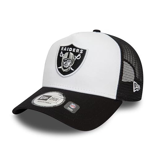 Diventa parte della squadra con questo berretto da camionista ufficiale del modello A-Frame dei Las Vegas Raiders di New Era | Accessorio perfetto per sostenere la tua squadra NFL preferita