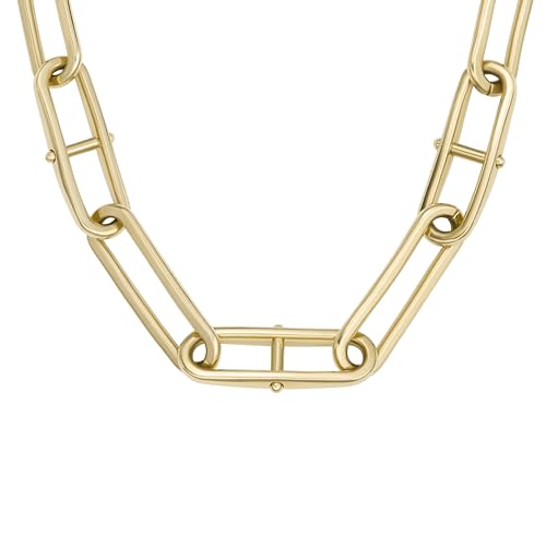 Image of Fossil Women's Ellis Toi Et Moi Gold-Tone Brass Station Necklace
