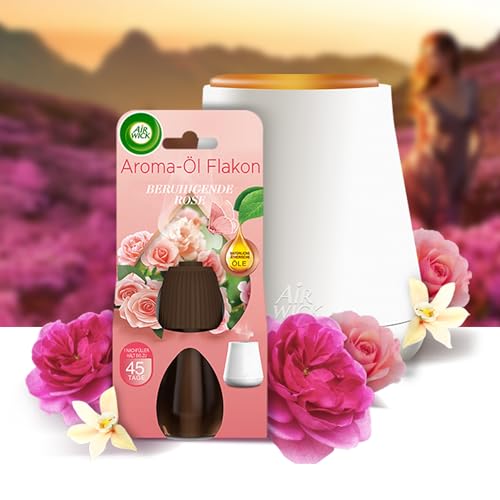 Air Wick Aroma-Öl – Starter Set – Diffuser mit ätherischen Ölen – Raumduft Beruhigende Rose – 2 x 20 ml Nachfüllern + Gerät – Bild 3