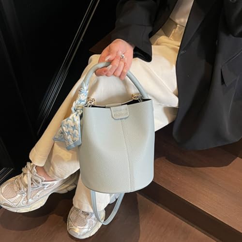 Bucket Bags for Women Small Crossbody Bag Faux Leather Top Handle Bag Trendy Satchel Purse3