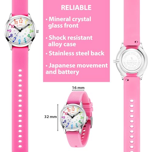 Image of Kids Analog Watch, Learning Watch for Kids 8-12, Waterproof Time Teacher Watches for Boys Ages 5-7 6-8, Easy to Read Educational Girls Watches Ages 8-12, Great Gift Boys Girls Year 4-12 Old Waterproof