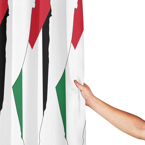 Rideau de douche polyester haut de gamme Palestine EdWal 185 cm