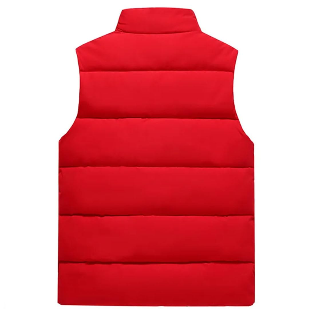 Vogrtcc Chaleco Sin Mangas Con Cuello Levantado Para Hombre Chaleco Con Cremallera Y Plumón