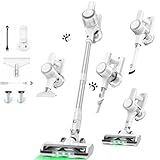 掃除機 コードレス【8月新登場！業界革新！65Kpa超強力吸引＆50分連続稼働&革新版グリーンLEDライト＆LED液晶ディスプレイ】2WAY コードレス掃除機 500Ｗ 3段吸引力 低騒音 軽量 サイクロン 絡まないヘッド 伸縮パイプ HEPA多重濾過 着脱式バッテリースティッククリーナー フロア/カーペット/カーテン/ソファ/本棚/車に適用 家庭用 年末お掃除 PSE認証済み 3年保証